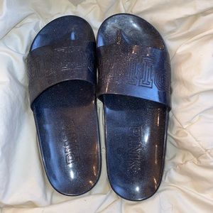 Victoria’s Secret pink jelly slides